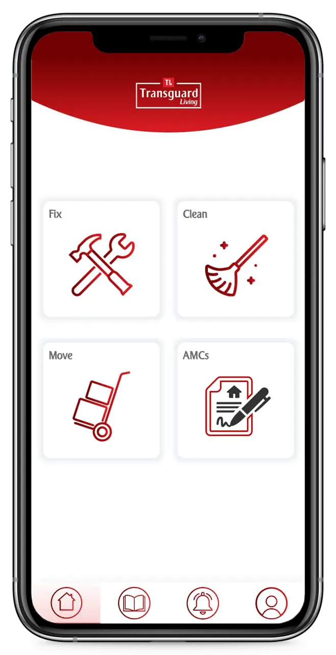 Service Options Displayed on Transguard Living Mobile App